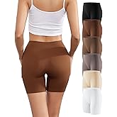 LEVAO Seamless & No Show Boyshorts for Women, Soft Anti-Chafing Underwear 6 Pack Breathable Briefs for Everyday Comfort