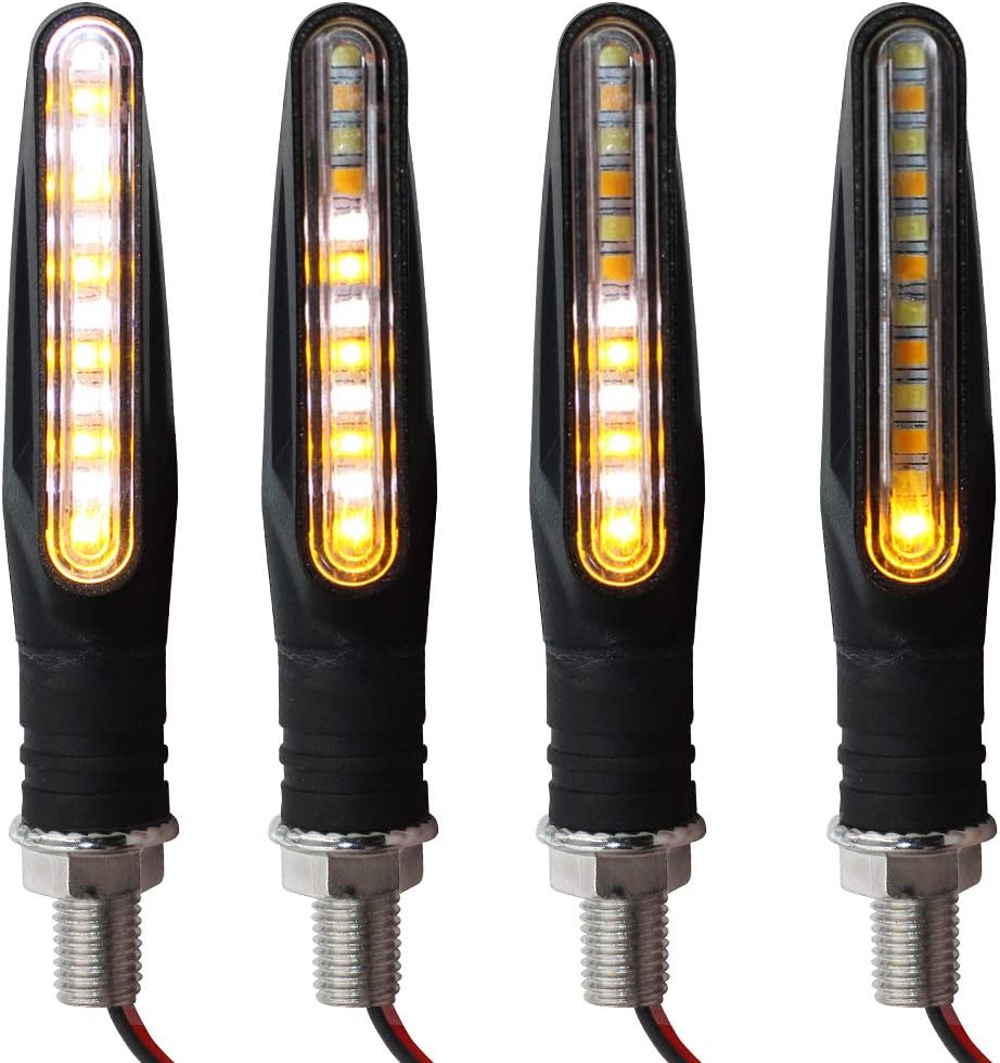 shunyang Motorcycle Turn Signals Blinkers Moped LED Rear Front Signal Light Bulbs Indicator Light