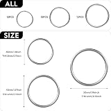 Boloest 36pcs Stainless Steel O Rings Welded for DIY Craft Keychain Belt 1.2" view 2