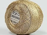 Petunia Gold Silver Metallic Braid Thread - 20 Gram 207 Yards