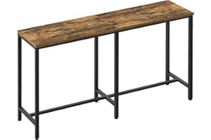 YATINEY 55" Long Bar Table, Counter Bar Height Table, High Top Table, Rectangular Hightop Table, Bar Pub Table, for Kitchen, Living Room, Dining Table, Entryway, Rustic Brown and Black BT04BR