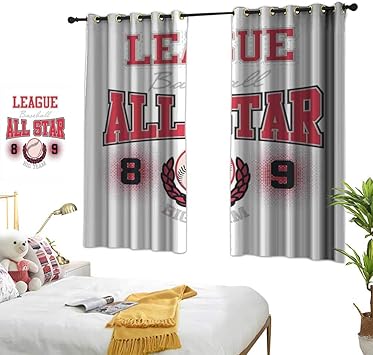 Amazon Com Black Curtains Kids College Baseball Softball Player
