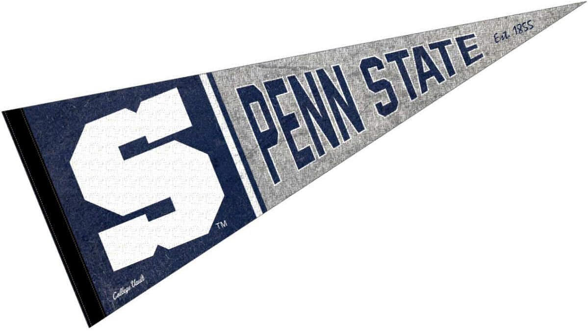 Penn State Nittany Lions Pennant Throwback Vintage Banner Sports & Outdoors