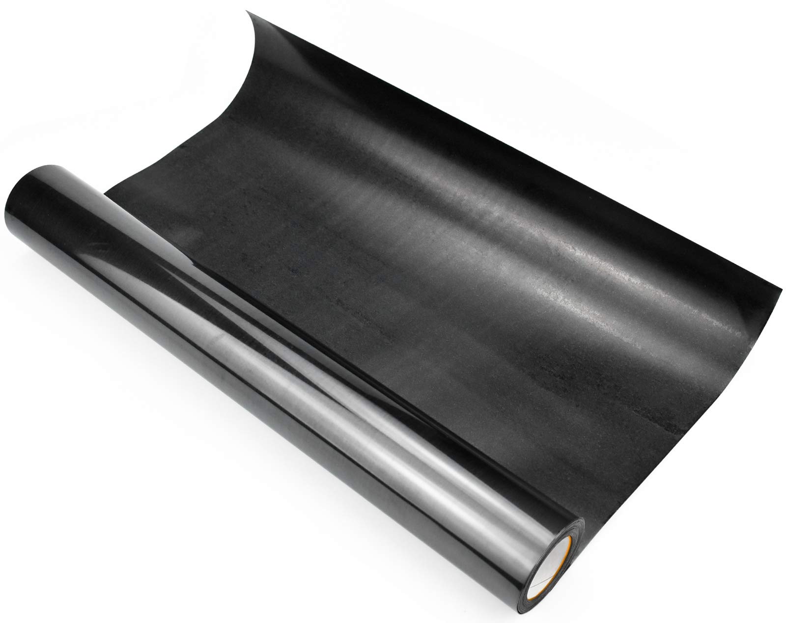 NATEE Black Heat Transfer Vinyl, Iron on Vinyl Roll for Cricut & Silhouette Cameo, Heavy Duty HTV Vinyl Roll for DIY T-Shirts Clothing, Easy to Cut & Weed HTV (9.84FTx12IN)