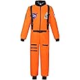 Dormstop Astronaut Costume for Kid Boy NASA Space Jumpsuit Space Outfit Pretend Dress up 3-12Years