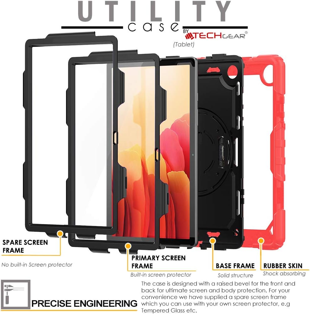 TECHGEAR UTILITY Case fits Samsung Galaxy Tab A7 10.4" (SM-T500 / T503 / T505 / T509) Tough Rugged HEAVY DUTY Armour Shockproof Impact Case with 360 Rotating Stand - Image 4