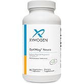 XYMOGEN OptiMag Neuro, 90 Capsules | Magnesium L-Threonate with Albion Chelates, Brain, Stress, and Sleep Support, Bioavailable Magnesium Complex