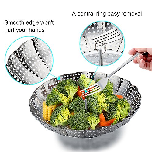 image for TeamFar Vegetable Steamer, Steamer Basket Stainless Steel for Veggie S