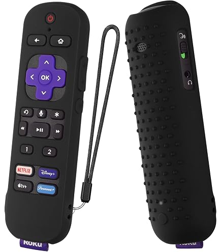 Silikon-Hülle Für Roku Express 4K+ Fernbedienung – Mit Umhängeband, Leuchtet Blau/grün, Rutschfest & Kratzsicher