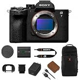 Sony Alpha 7 IV Full-frame Mirrorless Interchangeable Lens Camera, Warranty | Digital 4K Camera, Black - Bundle with Extra Battery, Camera Backpack, Sony 1 Year Limited Warranty
