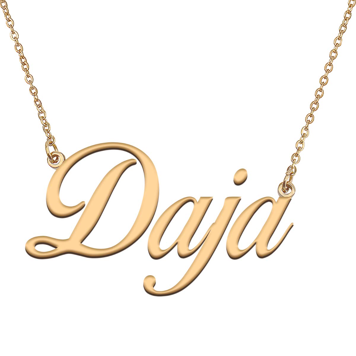 HUAN XUN Customized Custom Simple Any Name Necklace