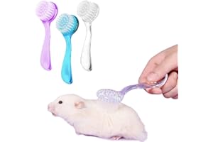 KUNBIUH 3PC Small Animal Bath Brush with Lid Soft Cleansing Brush Massage Combs for Hedgehog Guinea Pig Rabbit Chinchilla Ferret Small Animal Grooming Tool Cleaning Supplies