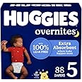 Huggies Size 5 Overnites Baby Diapers: Overnight Diapers, Size 5 (27+ lbs), 88 Ct, Packaging May Vary
