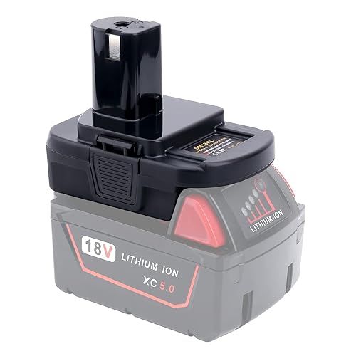 ELEFLY DM18RL Battery Adapter Converter Compatible with 20V Battery M-18  Battery, Compatible with Ryobi 18V Battery ONE+ Tools P108 ‎P189 P190 P197 