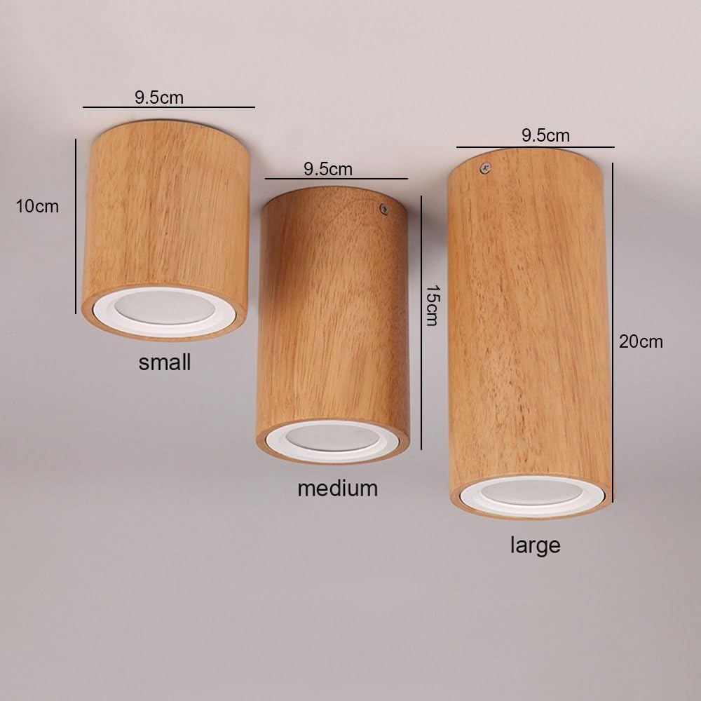 Solid Wood Ceiling Led Downlight Mounted Wooden Ceiling Lamp