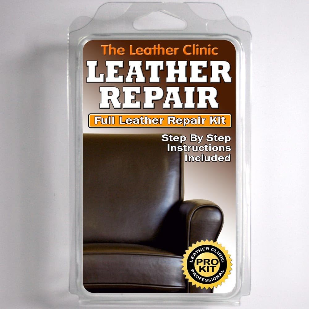 Dark Brown Leather Sofa Chair Repair Kit For Tears Holes Scuffs