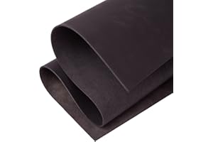 Shkira 6''X12'' Premium Crazy Horse Genuine Black Leather Sheets for Crafts Square - 2.0MM Thick Genuine - Thick Cowhide Leather Pieces Square Sheet for Crafts