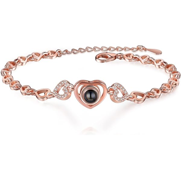 Bracciale Con Foto In Argento 925 Personalizzabile: Ricordo Indelebile Per Lei, Regalo Originale Per Fidanzata O Mamma