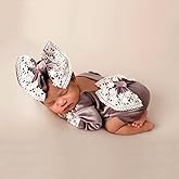 Lgvhydh Newborn Photo Props Outfits Girl Newborn Photography Props Baby Girl Romper Headress Infant Princess Costume (Lotus color)