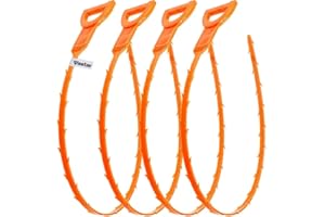 Vastar 4 Pack 25 Inch Drain Snake Hair Drain Clog Remover Cleaning Tool