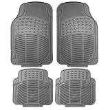 FH Group F11305GRAY Gray All Weather Floor Mat, 4 Piece (Full Set Trimmable Heavy Duty)
