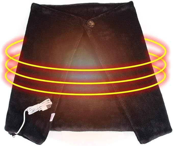 KOBWA USB Powered Heated Shawl Wrap, Nano Carbon Fiber Electric Heating
