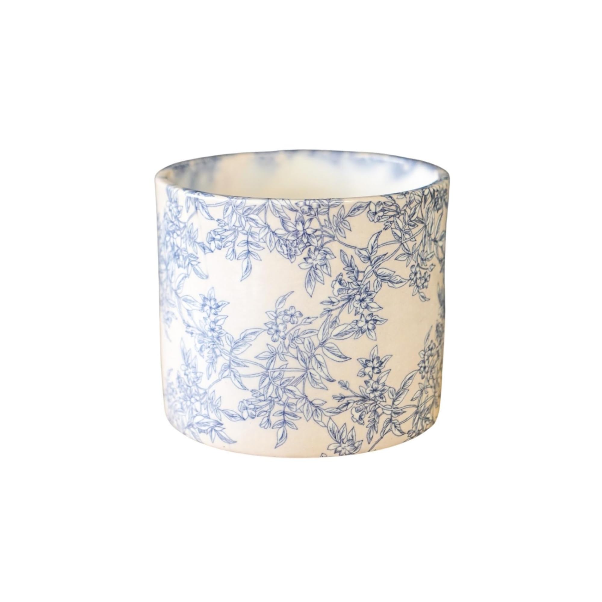 Ivyline Lazzaro Vintage Foliage Planter - Waterproof, Durable & Contemporary - Stylish Indoor Sturdy Ceramic Flower Houseplant Pot - H16cm x D18cm