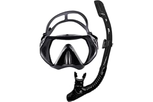 TUDIVING Snorkeling Gear for Adults,Anti-Fog Panoramic View Mask Scuba Gear,Diving Mask,Snorkeling Set Gear Diving Swimming Travel Size