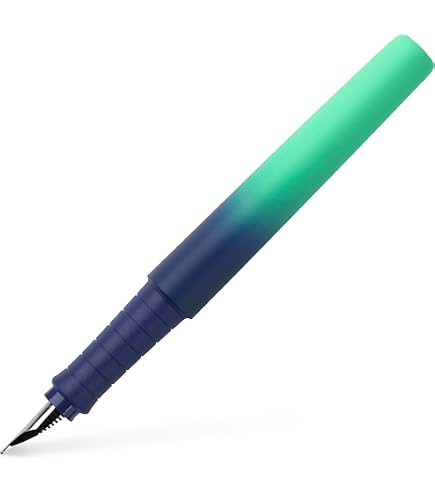 Amazon.com : Faber-Castell Essentio Aluminum Blue Fountain Pen