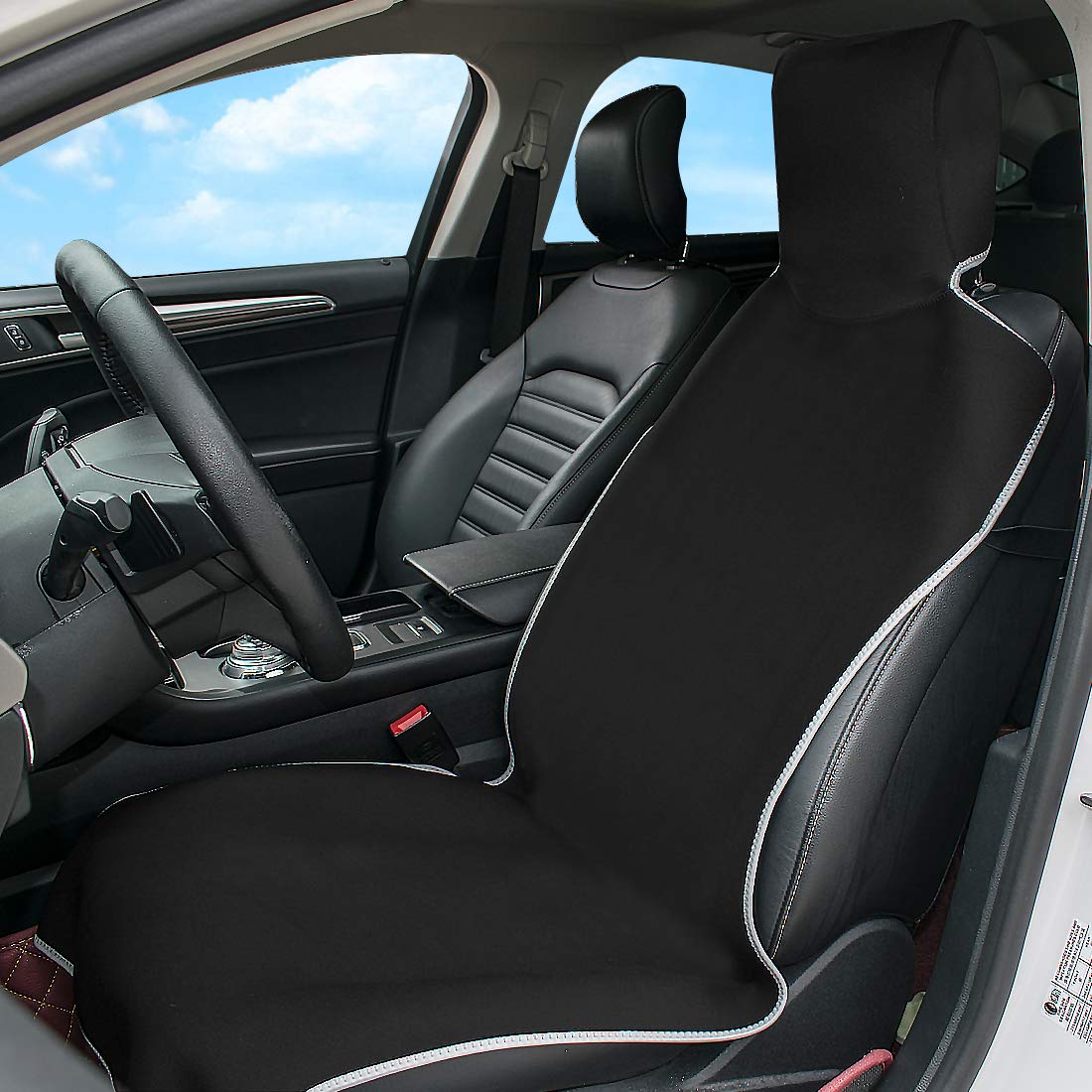 SEIUCAN Car Seat Cover, Non-Slip Breathable Waterproof Neoprene Pet Car Seat Protector Universal Fit Most Vehicles Seats