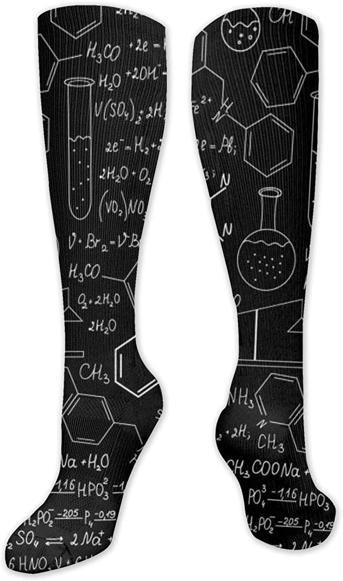 Abstract Psychedelic Science Chemistry Socks Athletic Socks Knee High Socks For Men Women Sport Long Sock Stockings 50CM 50cm
