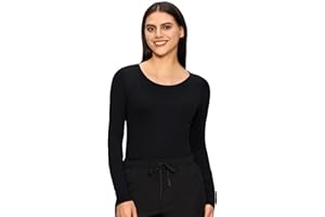 floralhue Underscrub Long Sleeve Women, Scrub Undershirts Crew Neck Comfort Tee with Ultra Soft Fabric