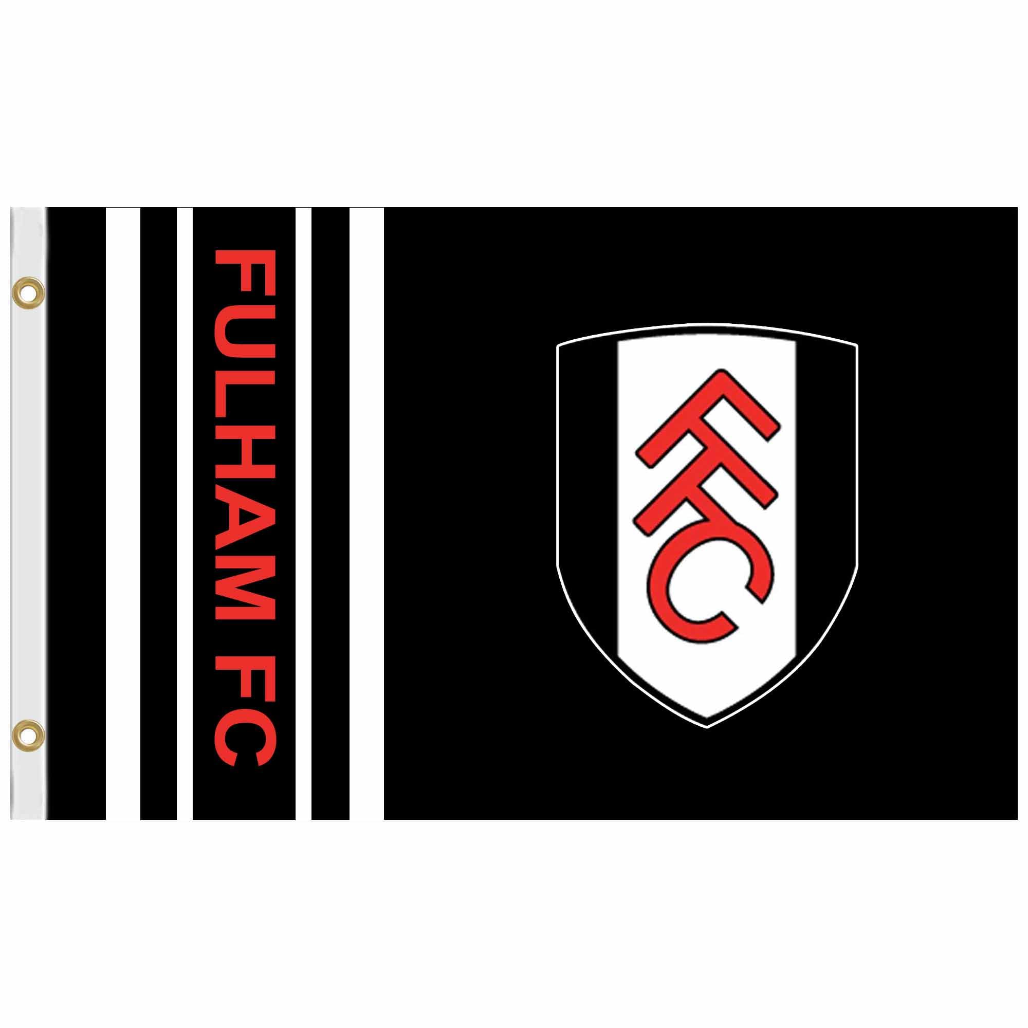 GIFTS 4 ALL Official Fulham Football Crest Flag, Giant Fulham Football Banner Flag, Fulham Crest Flag, Fulham Cottagers Fans Flag