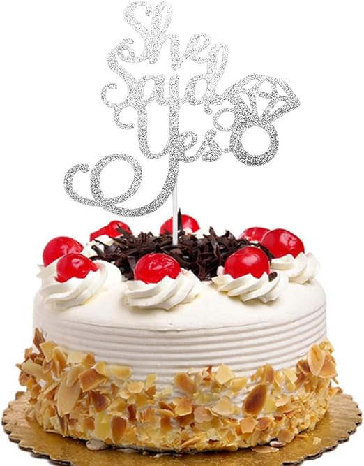 She Said Yes Cake Topper Party City Discounts Off 68