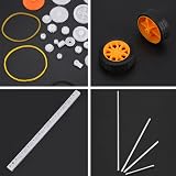 Akozon 78pcs Plastic Gears Pulley Belt Worm Rack Kit DIY Set Shaft Accessories view 6