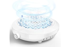 MNAFKT Nail Dust Collector for Nail Tech & Acrylic Nail Polishing - Ultra-Quiet 8000RPM Turbo Brushless Motor, Reusable Filter & Magnetic Detachable Design for Salon, Home DIY & Crafts