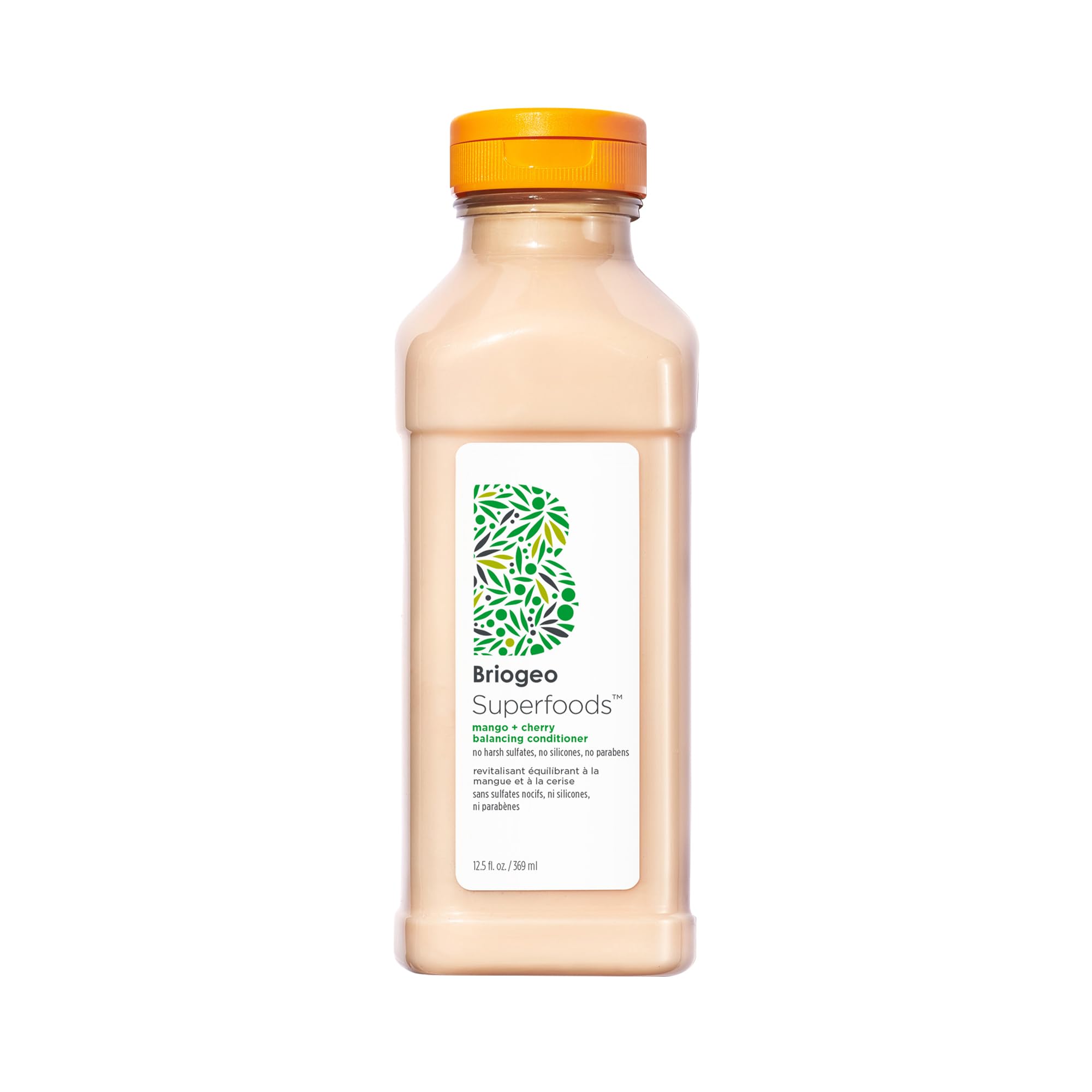 Photo 1 of Briogeo Superfoods Mango + Cherry Balancing Conditioner, Replenish Dull, Dry Hair and Balance Oil for Oily Hair, Conditions and Nourished All Hair Types and Textures, Vegan, Cruelty-Free, 12.5 fl oz