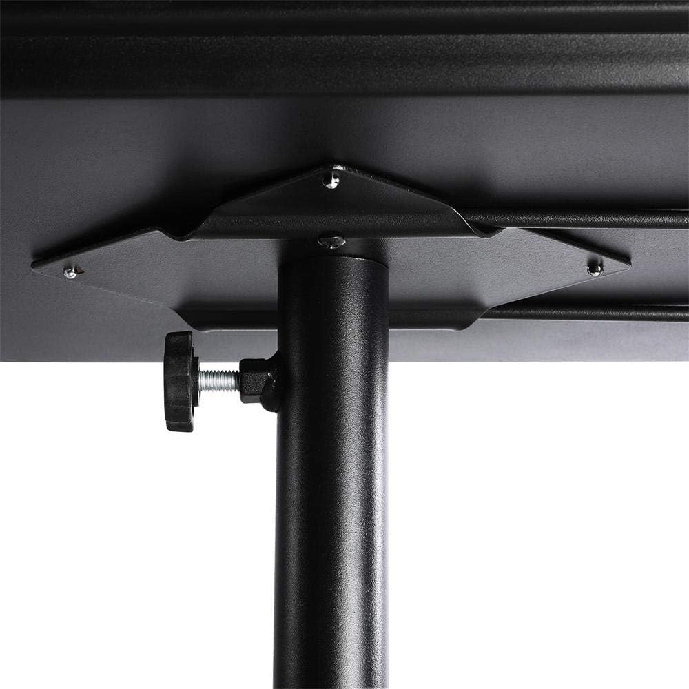 Yaheetech Aluminum Single-Post Mayo Instrument Tray Stand Rolling Salon Service Cart Black: Office Products