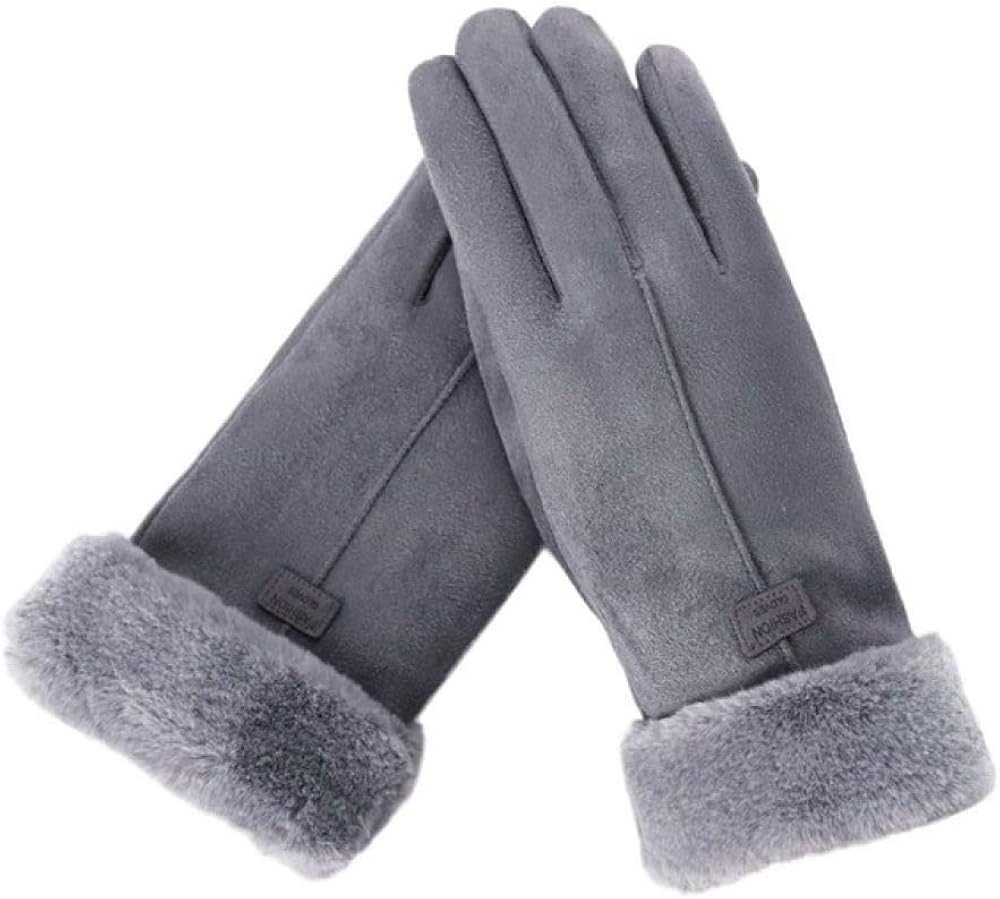 LXT Guantes de invierno para mujer, cálidos, de colores sólidos