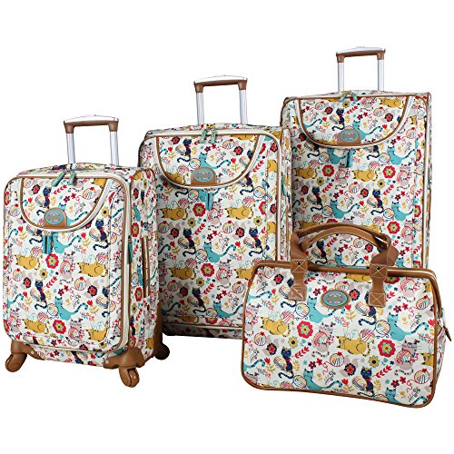 Lily Bloom Luggage Set 4 Piece Suitcase Collection With Spinner Wheels