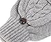 Novawo Women Winter Wool Blend Fingerless Convertible Gloves with Sturdy Chocolate Buttons Gray One Size