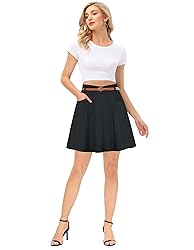 Belle Poque Women's Black Mini Skirt High Waisted