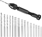 Linkstyle 31Pcs Pin Vise Drill Bit Set 0.5-3.0mm Precision Micro Twist Bits