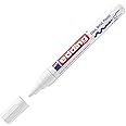 edding 750 gloss paint marker - white - 1 paint marker - round nib 2-4 mm - paint pen for glass, pebbles, wood, plastic, paper - waterproof, high coverage