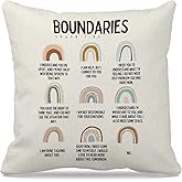 GICHUGI Feelings Wheel Pillow Covers - Feelings Wheel Emotion Pillow Covers,Mental Health Therapy Office Decor, Therapist Gifts 18x18, Classroom Decor