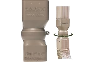 TurnSpout Directional Downspout Connector (Tan)