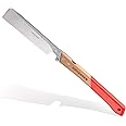 JORGENSEN Japanese Pull Saw, 9.5 Inch Pro Folding Dovetail Saw with Beech Wood Long handle, SK5 Steel Blade Tool-less Quick Change, 21TPI Cross Cut Woodworking Handsaw for Hardwood, Softwood