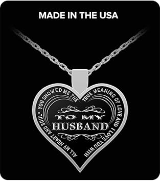 Amazon 夫を私に The Trueの意味のlove I Love You With All My Heart And Soul ステートメントネックレスメンズ バレンタインデー 母の日 誕生日ギフトスターリングシルバーメッキ1インチ Paradise Group スポーツファングッズ