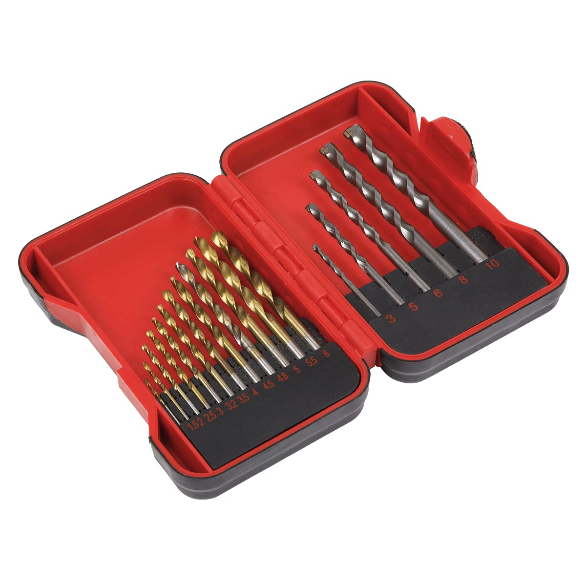Sealey AK3717TCM 17pc HSS/Masonry Drill Bit Set