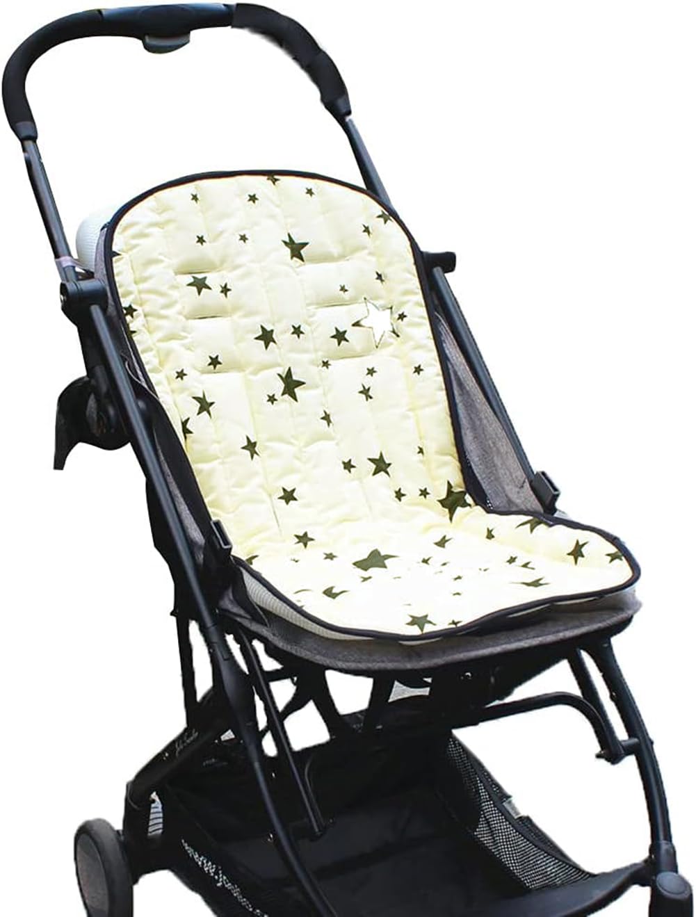 Baby Pushchair Seat Liner Stroller Seat Cushion Car Seat Insert Pad Soft Cotton Pram Padding Universal Reversible For Buggy Baby High Chair Washable Adjustable All-Seasons 78x36cm